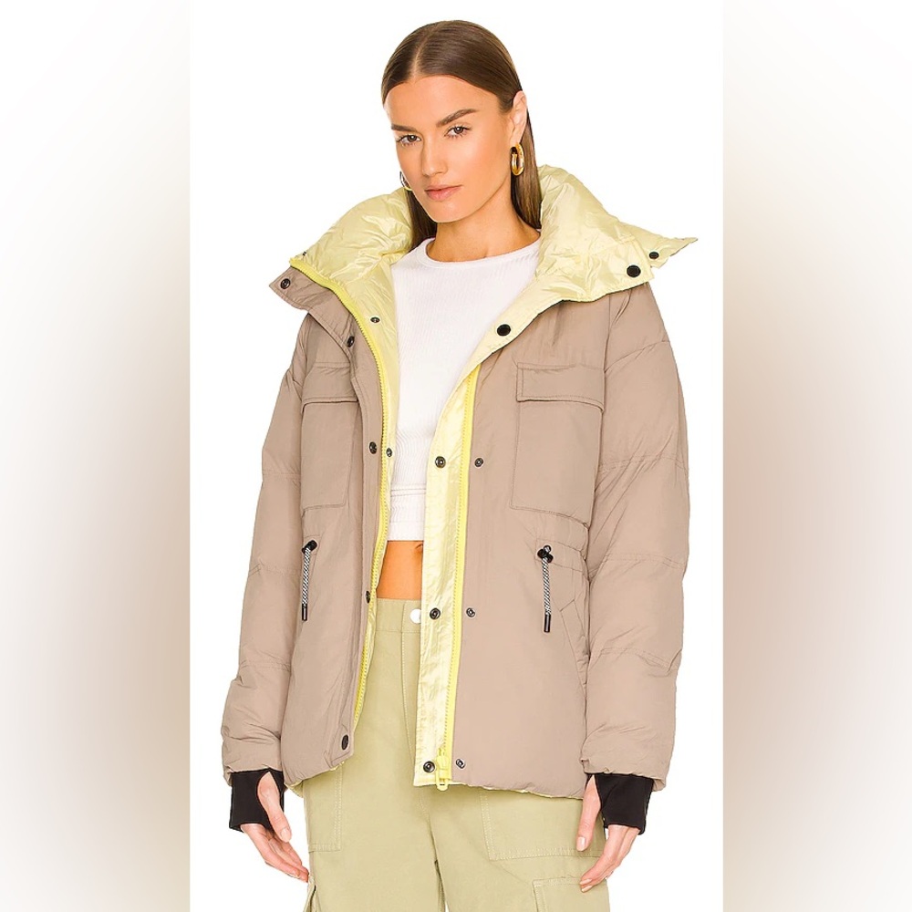 DUALIST x Revolve Zorah Reversible Parka in Sable & Light Lemon
